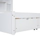 preview thumbnail 10 of 32, Full Size Platform Bed with Storage Headboard and Drawers - White Finish