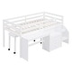 preview thumbnail 25 of 34, Wooden Loft Bed with Desk and Drawers, Lateral Portable Desk