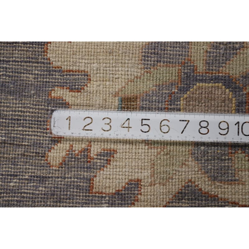 Hand Knotted Oriental 100% Wool Carpet Transitional All-Over Greys & Charcoal Oushak Area Rug - 11' 10'' X 8' 10''