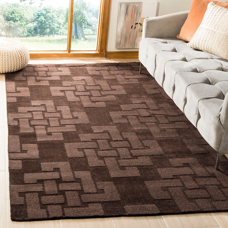 Martha Stewart by SAFAVIEH Knot Wool Rug - 4' x 6' - Chocolate Truffle - Runner/Rectangle