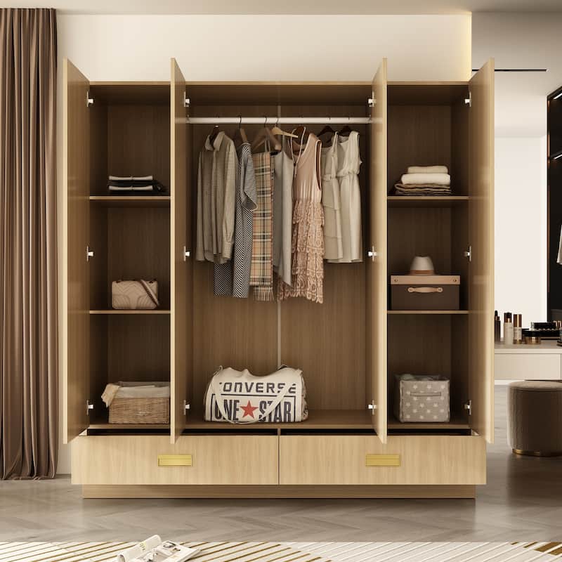 Large Wardrobe w/Optional Top Cabinet Bedroom Accent Closet Cabinet