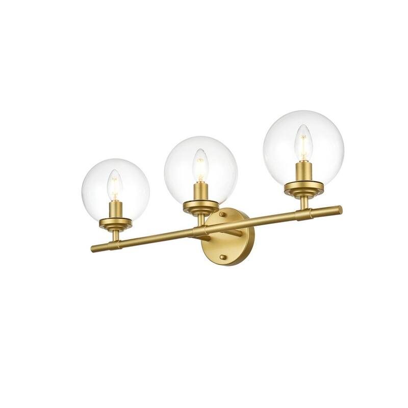 Inzo 1 Light Black and Clear Bath Sconce