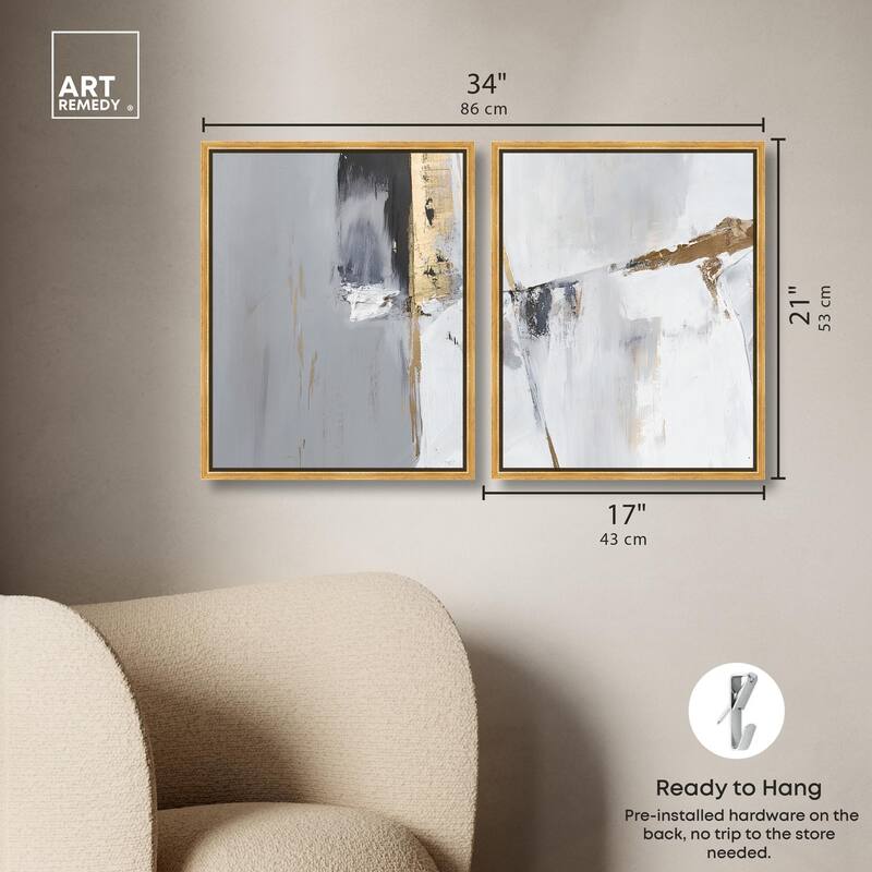 Cracks of Creation I Canvas Set of 2 by Art Remedy