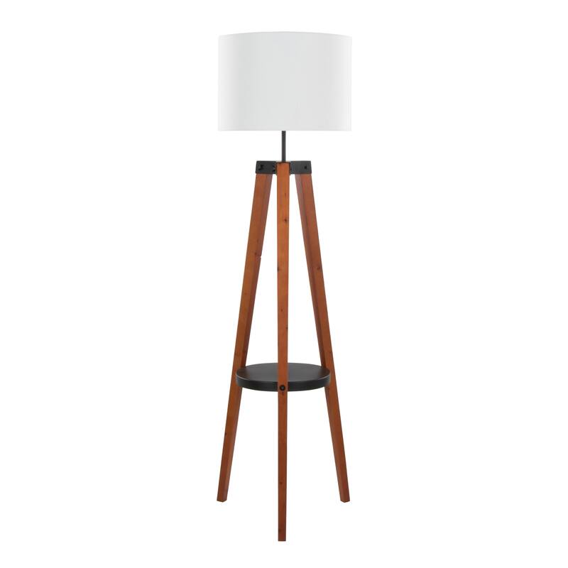 Carson Carrington Compass Tripod Floor Lamp with Shelf