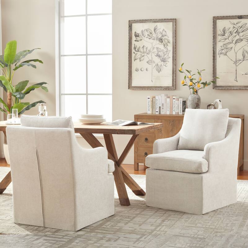 Upholstered Dining Chairs, Modern Kitchen Chairs Dinner Chairs with 4 Casters