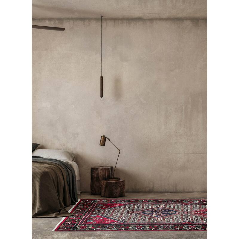 ECARPETGALLERY Hand-knotted Anatolian Vintage Red Wool Rug - 3'5 x 9'8