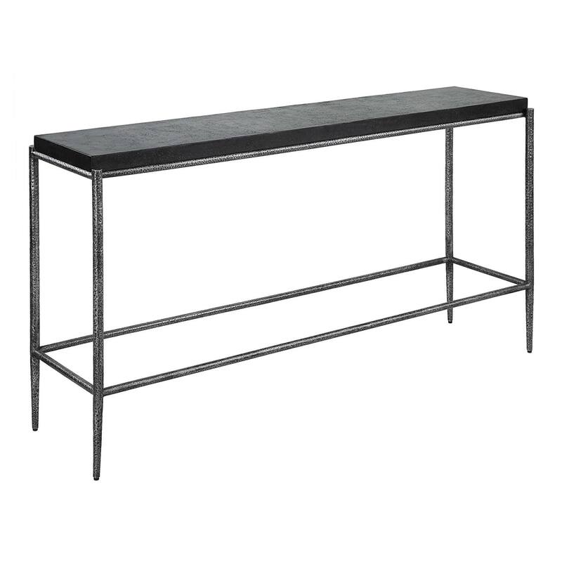 Crescendo Concrete Console Table - 60" - Black and Gray