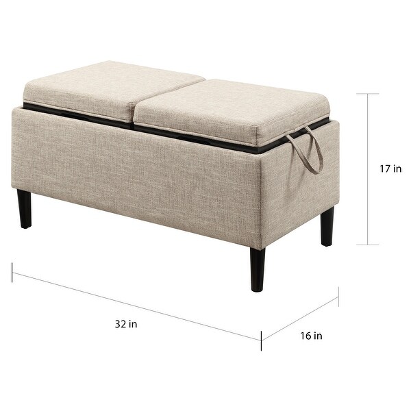 Copper Grove Suonenjoki Storage Ottoman with Trays