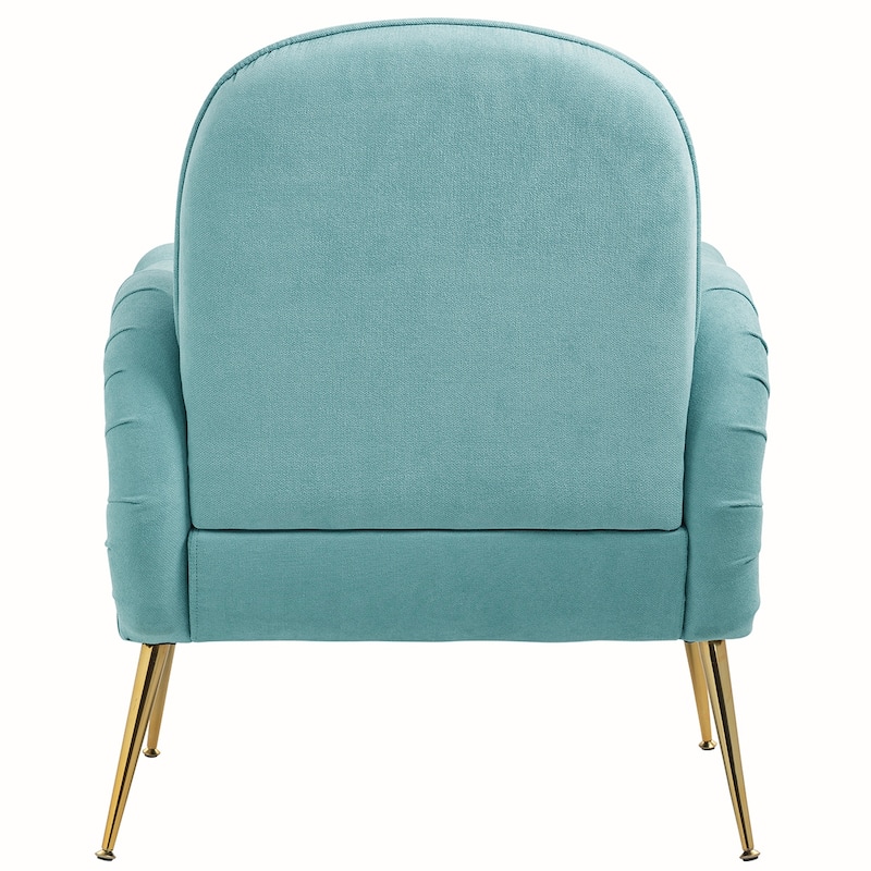 Accent Chair With Metal Gold Legs