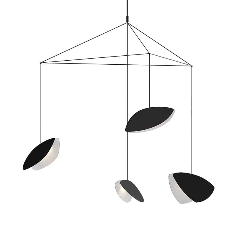 Sonneman Papillons 4-Light Satin Black Large LED Pendant