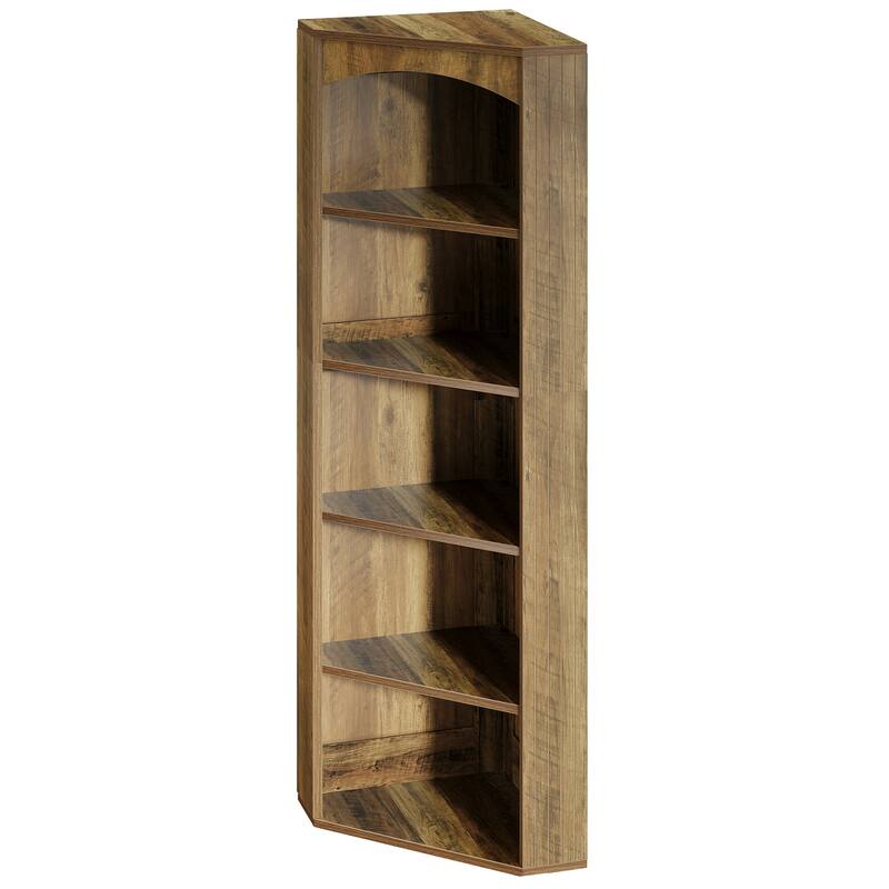 Corner Storage Cabinet, Corner Shelf Bookshelf Bookcase Display Rack, Living Room Bedroom Kitchen Home Office