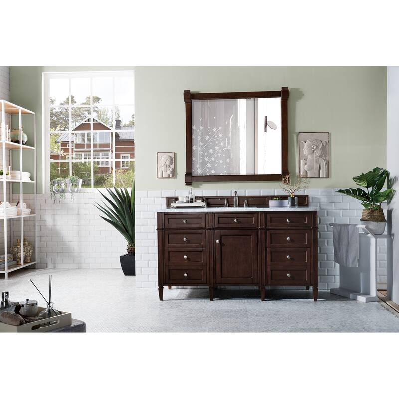 James Martin Vanities Brittany 60" Single Vanity, Burnished Mahogany