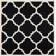 preview thumbnail 76 of 86, SAFAVIEH Handmade Cambridge Rosy Modern Moroccan Wool Rug 6' x 6' Square - Black/Ivory