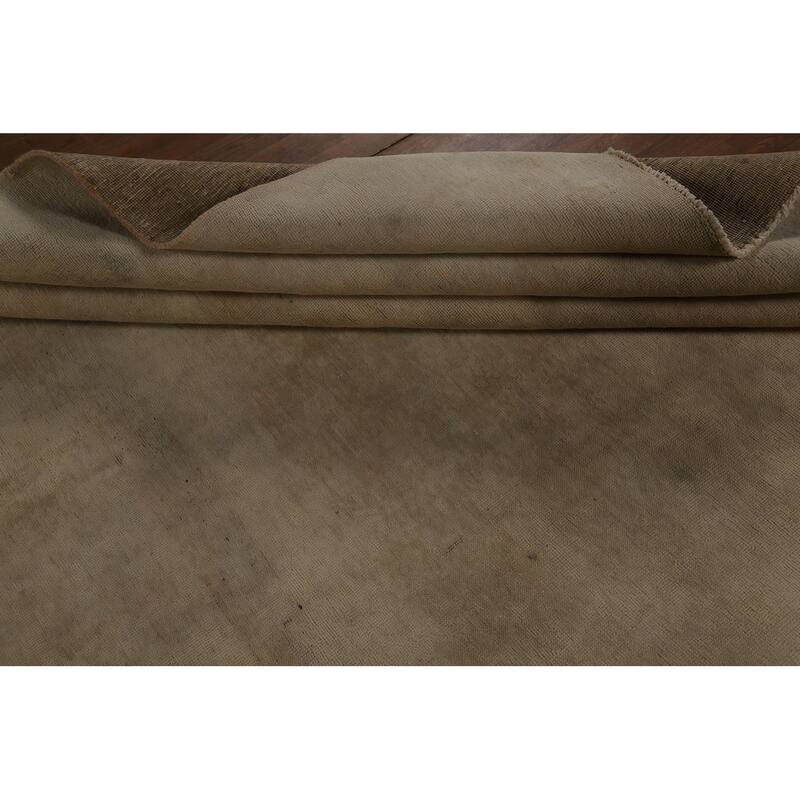 Distressed Tabriz Persian Vintage Area Rug Hand-Knotted Wool Carpet - 8'9" x 11'4"