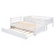 preview thumbnail 20 of 19, Twin over Twin Bunk Bed with Retractable Down Bed & Trundle Bed