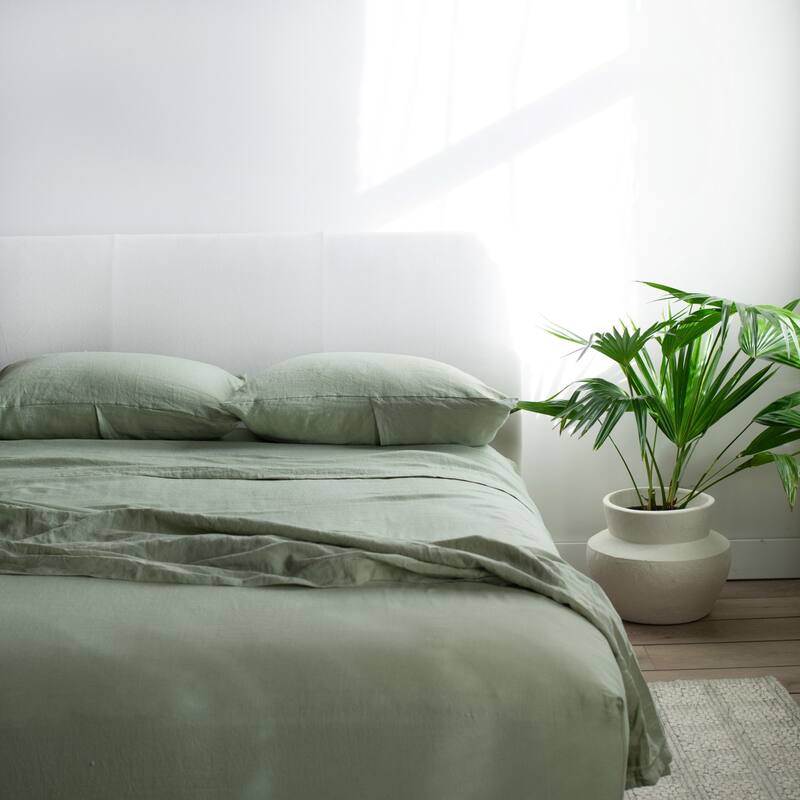100% French Linen Pillowcase Set by BOKSER HOME
