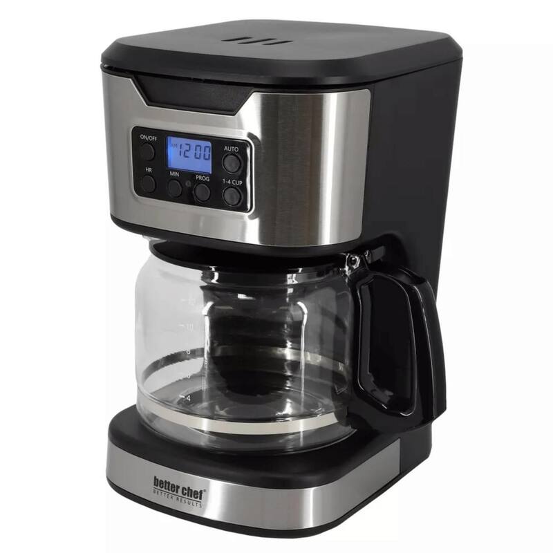 Better Chef 12-Cup Programmable Coffee Maker with Stainless Steel Accents