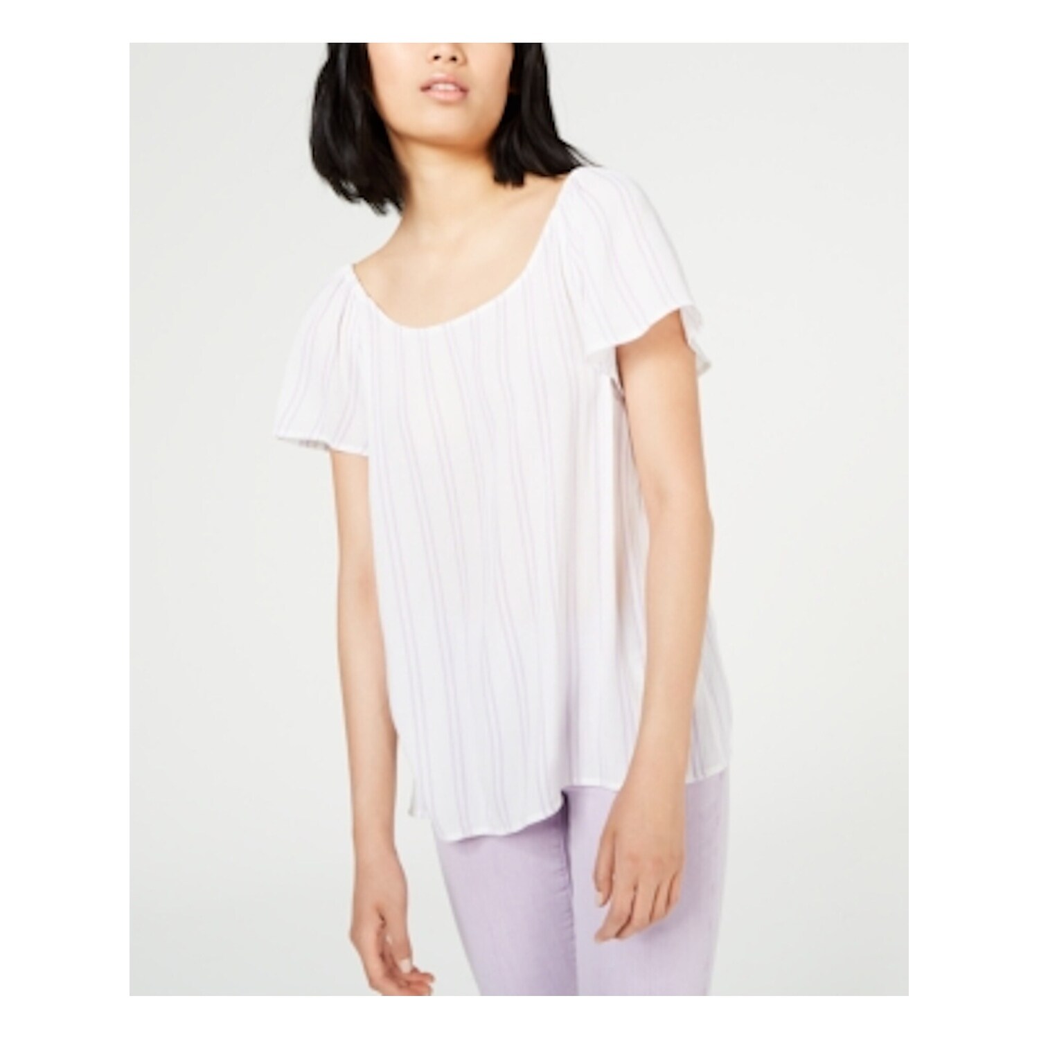 white peasant top short sleeve