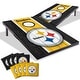 preview thumbnail 1 of 5, Pittsburgh Steelers NFL Compact 2x3 Tailgate Cornhole Board Set Include Carrying Case