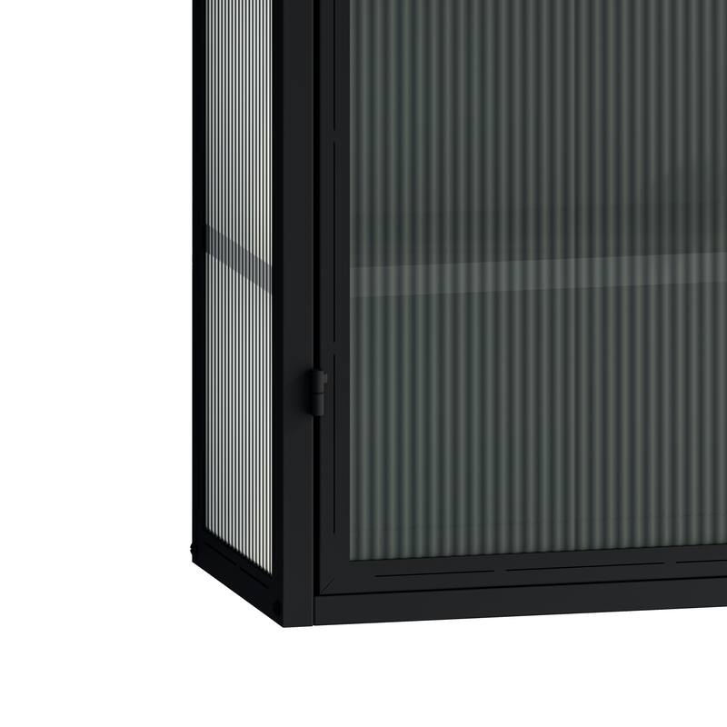 Glass Doors Modern Two-door Wall Cabinet with Featuring Storage