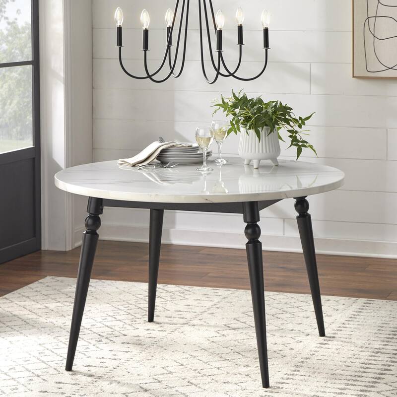 Lifestorey Bertona Faux Marble Dining Table