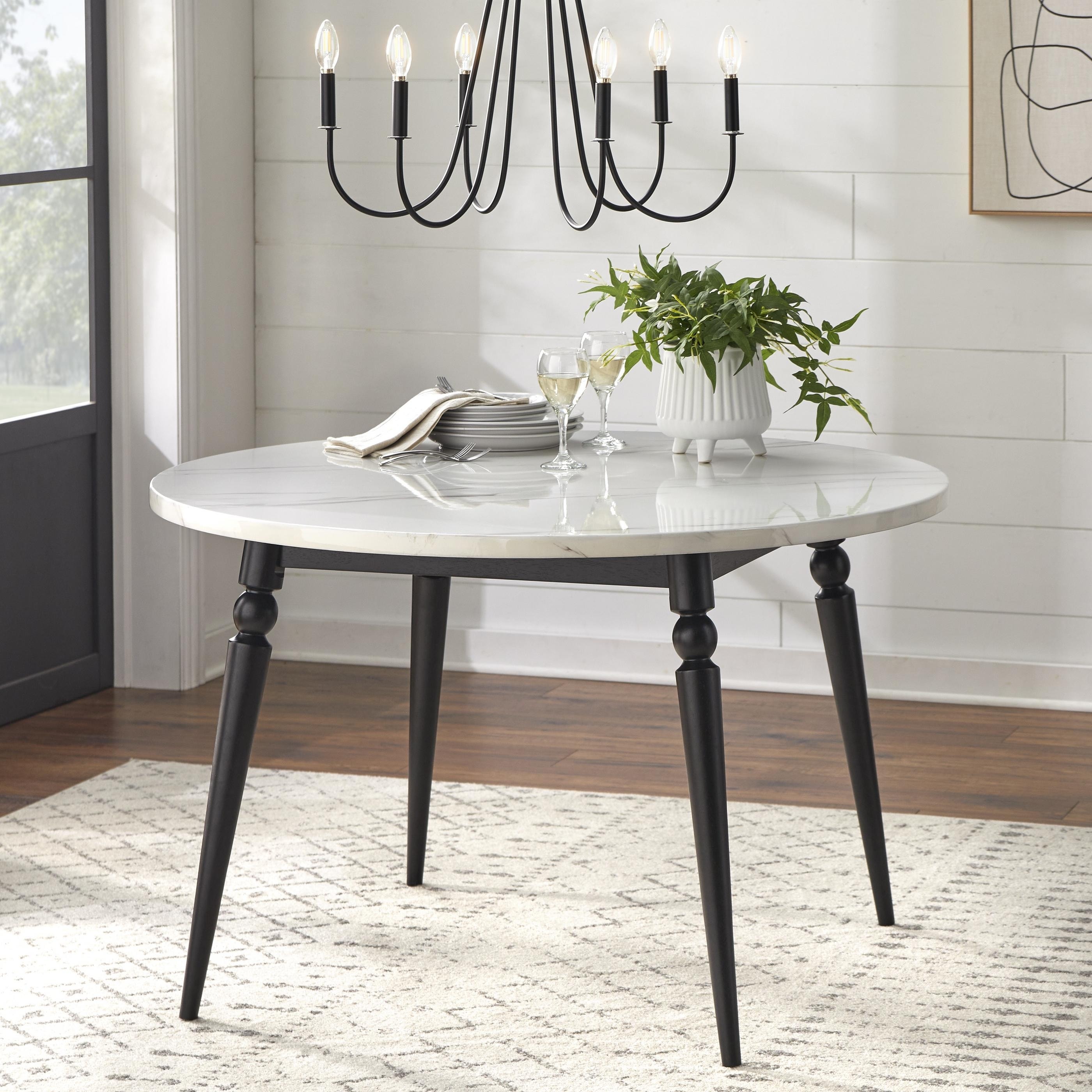 Lifestorey Bertona Faux Marble Dining Table