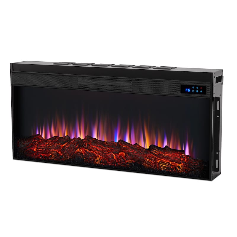 Monte Vista 108" TV Stand Electric Fireplace in White by Real Flame