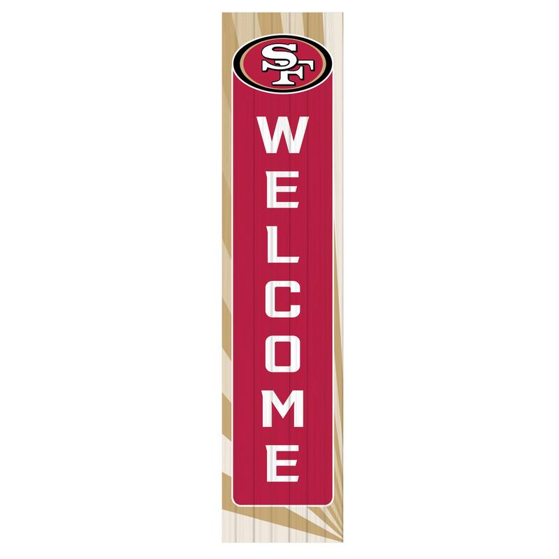47" Porch Leaner Welcome Wall Sign, San Francisco 49ers - Red