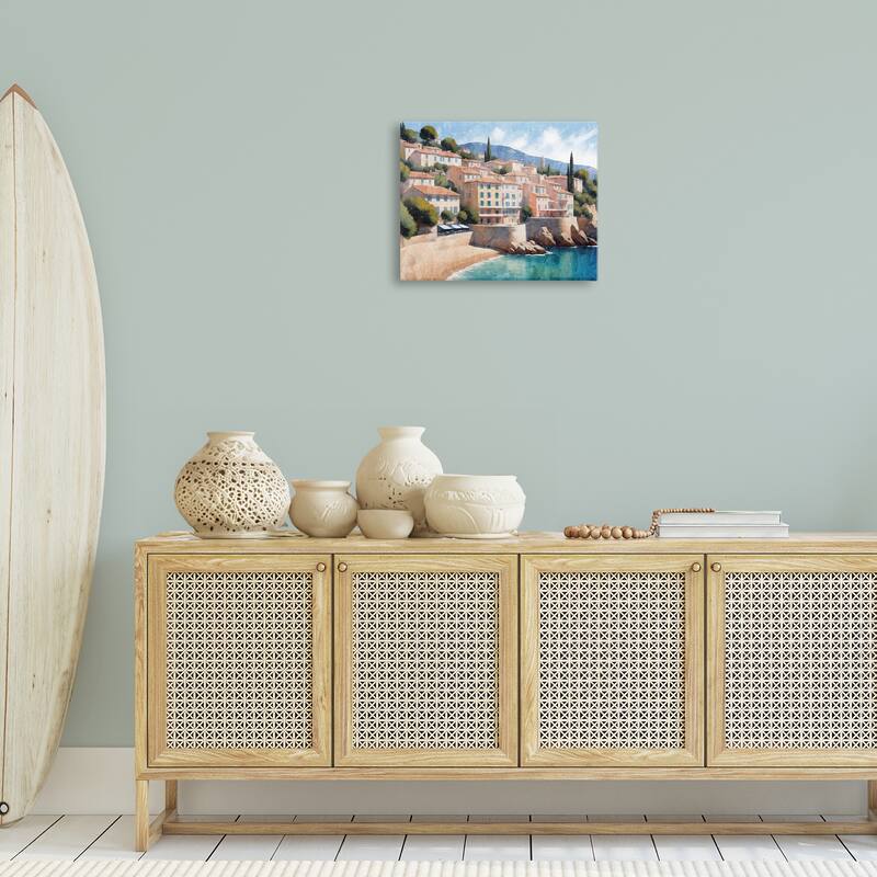 Stupell Charming Coastal Architecture Canvas Wall Art Design By Kim Allen