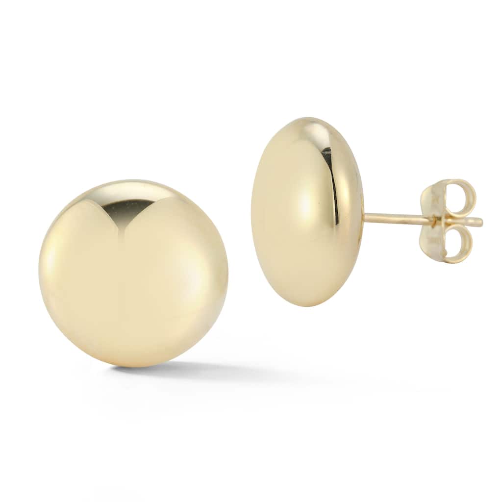 Soleil 14K Gold Bold Button Studs - Yellow