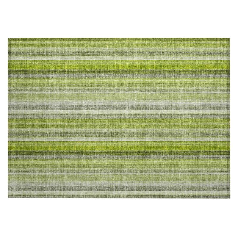 Machine Washable Indoor/ Outdoor Striped Chantille Rug