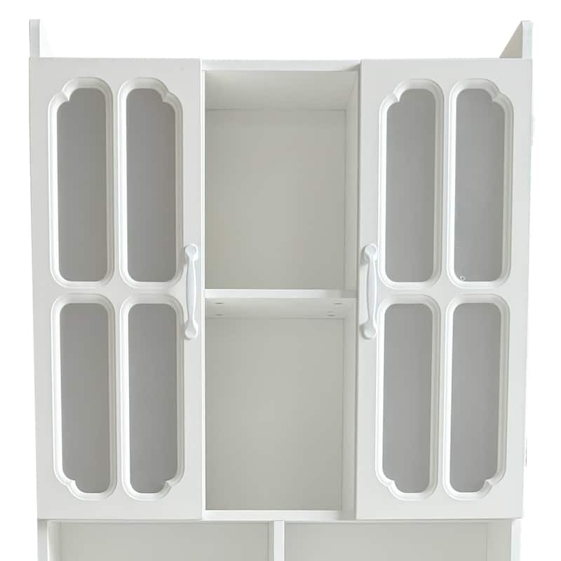 Large Home Office L-Shaped Corner Desk with Drawers & Bookshelf