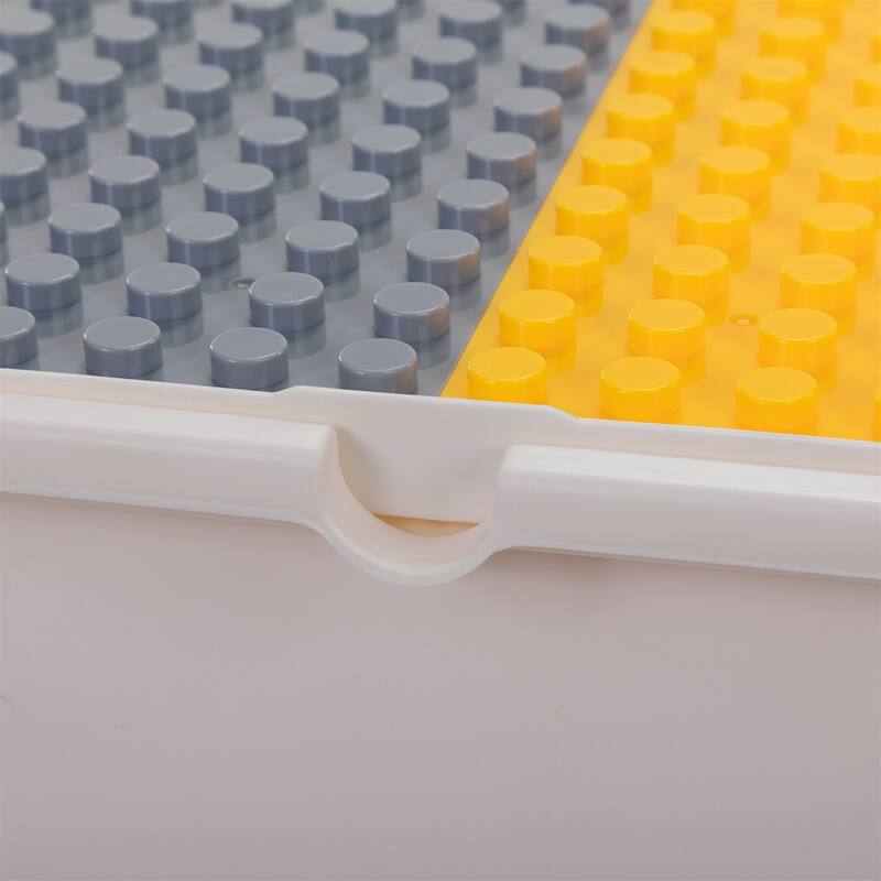 Multifunctional Rectangular Building Block Table w/Diy Building Blocks