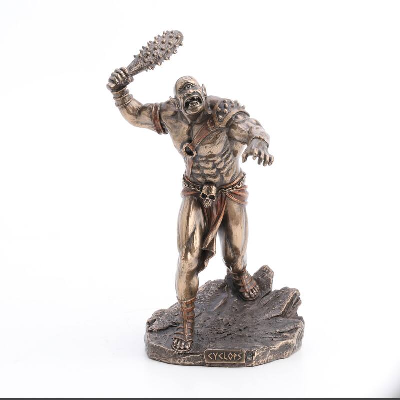 Veronese Design 8.4 H Cyclops Wielding Spiked Mace Cold Cast Bronze