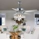 preview thumbnail 28 of 61, Bella Depot 52" Modern Reversible Crystal Ceiling Fan with Remote Control and Light Kit