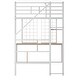 preview thumbnail 6 of 15, Twin Size Metal Loft Bed with L-Shaped Desk, Storage Wardrobe, Sturdy Ladder Shelves, Guardrails & Metal Grid