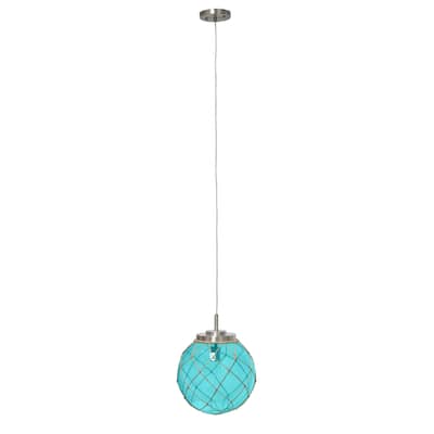 Lalia Home 12" Beachy Nautical Netted Glass Sphere Pendant Light