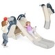 preview thumbnail 1 of 8, Costway 4-in-1 Toddler Slide Playground with Basketball Hoop Ball Ring - See Details Blue,Gray - See Details - Toddler