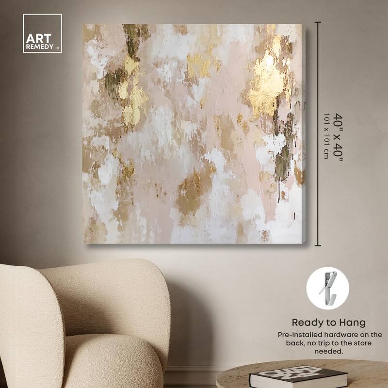 Golden Glimmer Gesture I Canvas by Art Remedy, Gallery Wrapped