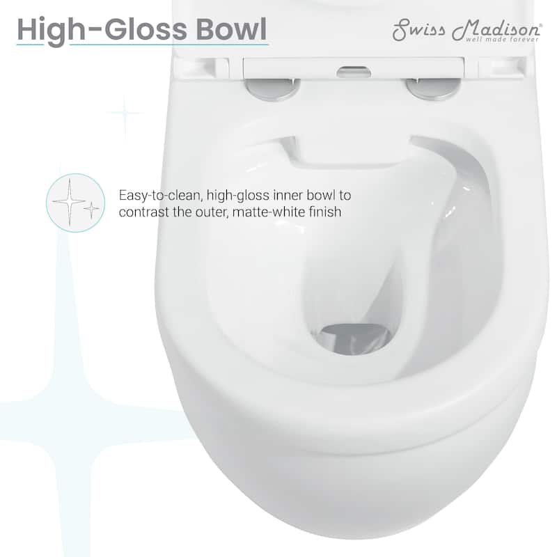 Ivy Wall Hung Elongated Toilet Bowl 0.8/1.28 GPF Dual Flush