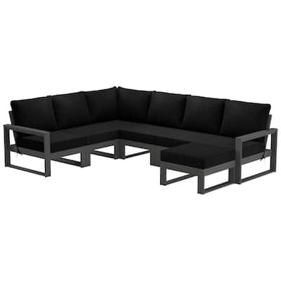 Endless Patio 7-Piece Deep Seating Set with Ottoman with Gray Frame