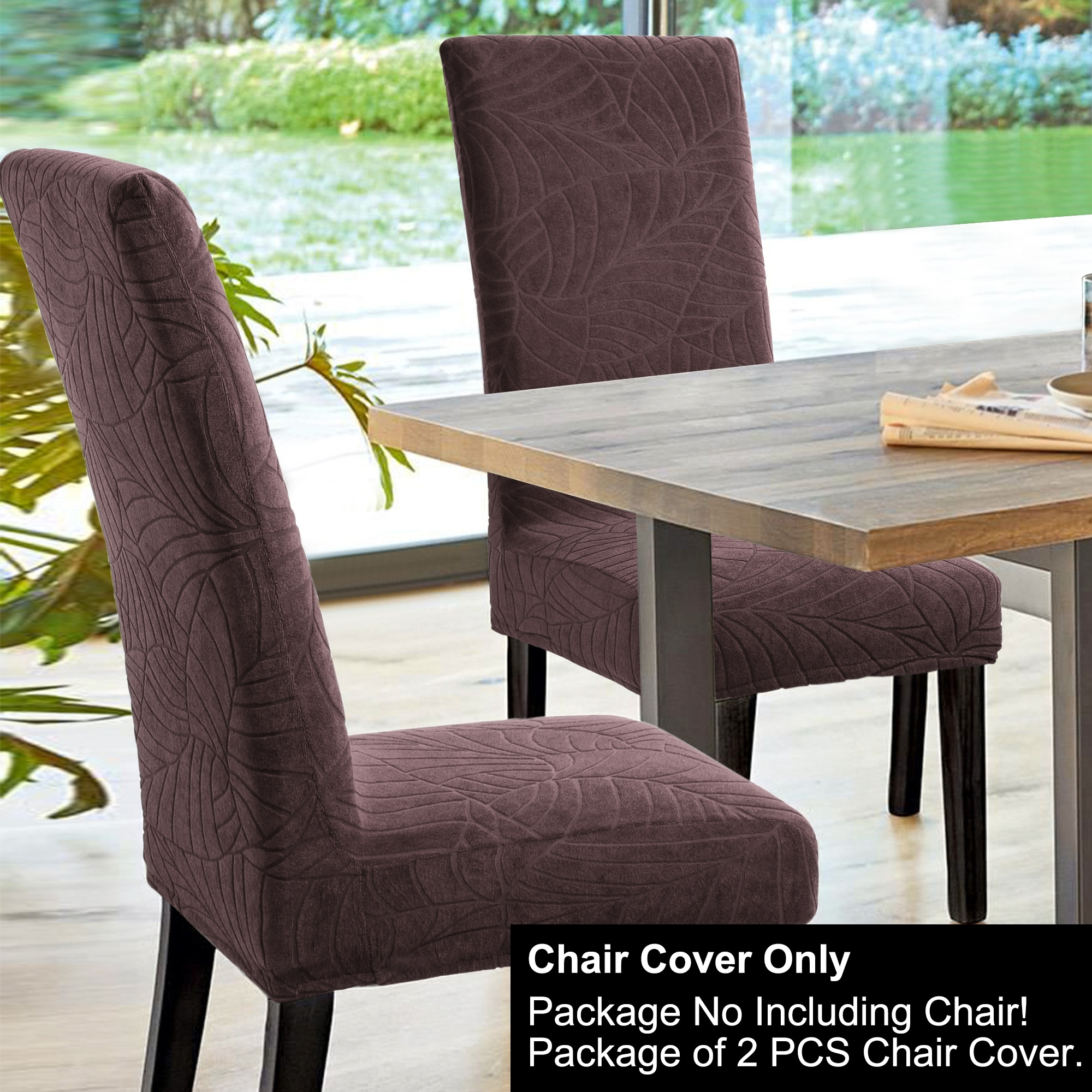 Jacquard Stretch Spandex Removable Dining Room Chair Covers