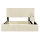 preview thumbnail 23 of 34, Velvet Full Platform Bed with Lateral Storage Compartments