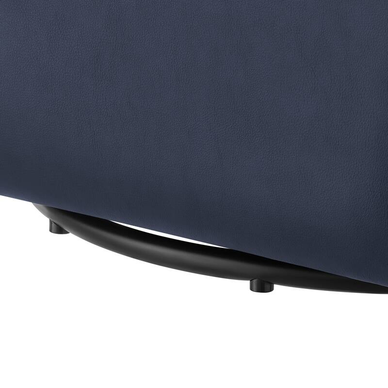 Leather Swivel Barrel Chair 30 Inch Compact 360 Degree