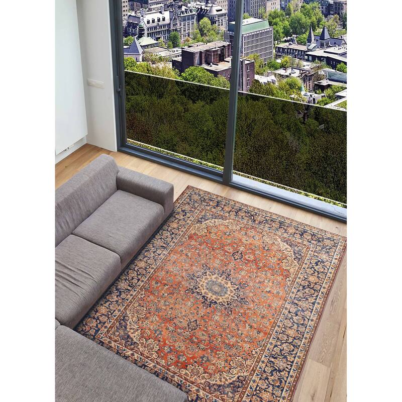 ECARPETGALLERY Hand-knotted Antalya Vintage Dark Copper Wool Rug - 9'9 x 13'4