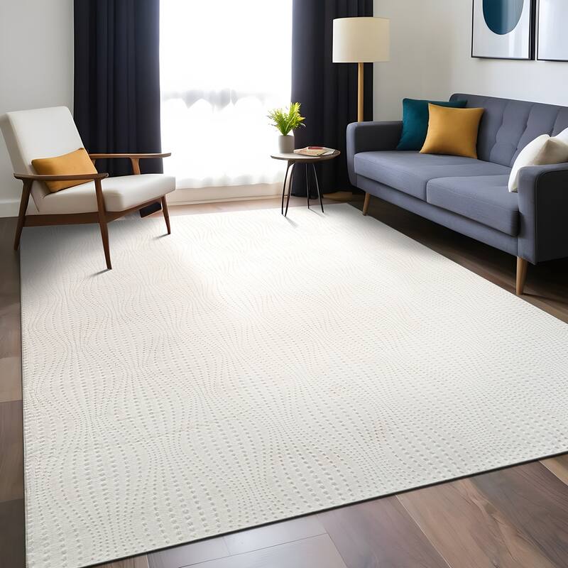 Beverly Rug Serenity Solid Modern Non Slip Soft Indoor Area Rug