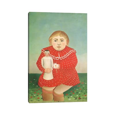 iCanvas "The Girl With A Doll, c.1892" by Henri Rousseau Canvas Print