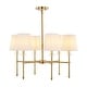 preview thumbnail 4 of 10, Honeycomb 27" 6-Light Mid-Century Modern Iron LED Chandelier, Brass Gold by JONATHAN Y