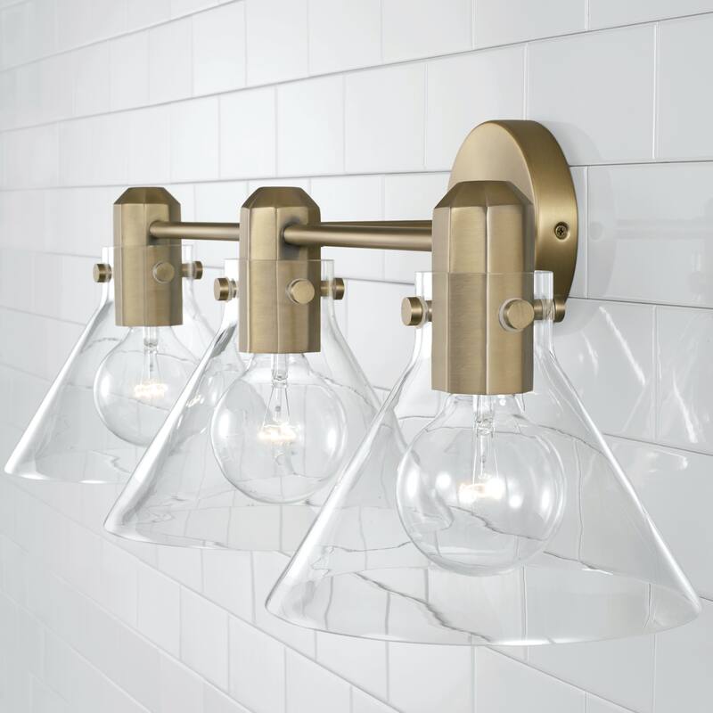 Greer 3-light Bath/ Vanity Fixture w/ Clear Glass