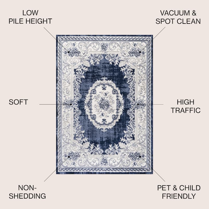 JONATHAN Y Amir Cottage Medallion Area Rug
